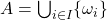 A = \bigcup_{i\in I} \{\omega_i\}